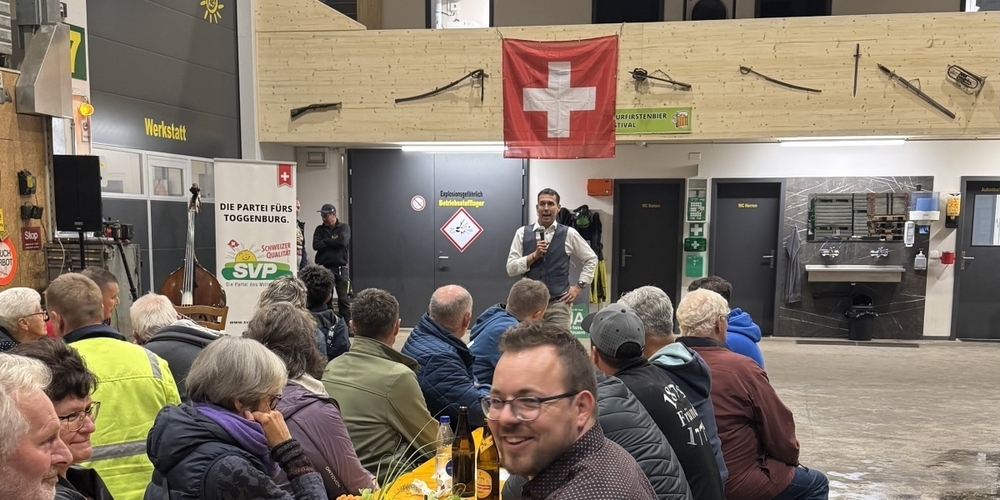 90 Besucher bei “SVP Bütschwil-Ganterschwil bim Gwerb”